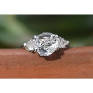 Handmade Unique Engagement Ring Boho Alternative Recycled Metal Natural …